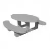 Table en béton ovale pour pique-nique Table en béton ovale pour pique-nique