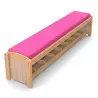 Meuble de rangement chaussures avec banc d'assise pour vestiaire scolaire