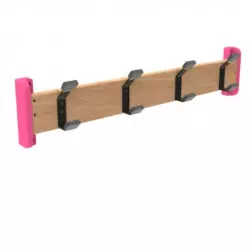 Patères pour manteaux par 4 coloris framboise