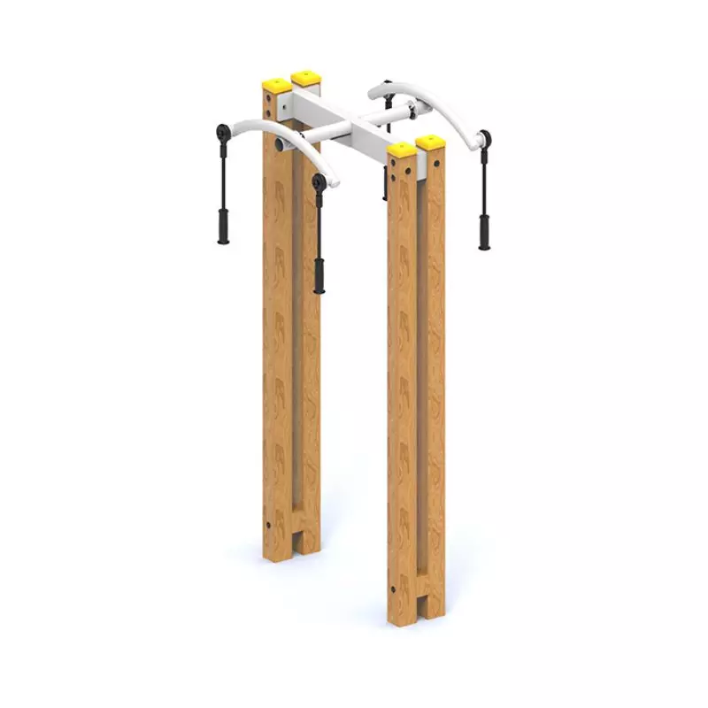 Équipement sportif extérieur en bois pour personnes âgées