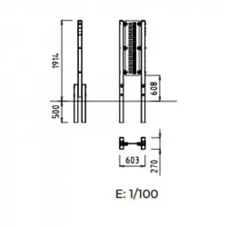 Dimensions de l'équipement sportif extérieur pour la mobilité des doigts