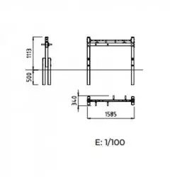 Dimensions de l'équipement sportif séniors