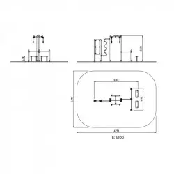 Dimensions du parcours sportif pour ainés
