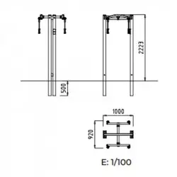 Dimensions de l'équipement sportif plein air