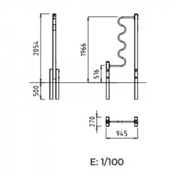Dimensions de l'agrès sportif personnes âgées