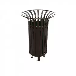 Corbeille d'extérieur en métal Tulipe