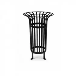 Poubelle extérieure métallique tulipe