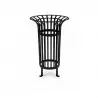 Poubelle extérieure métallique tulipe