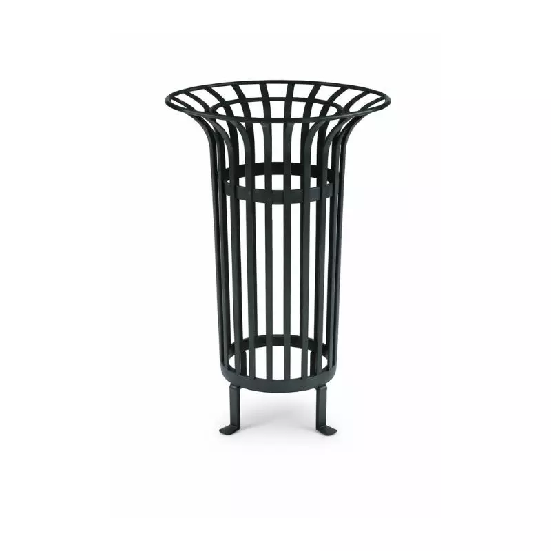 Poubelle parc public tulipe