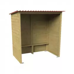 Abribus en bois simple