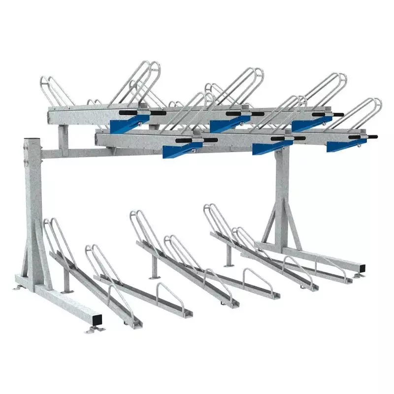 Rack à vélos 2 niveaux pour 12 vélos