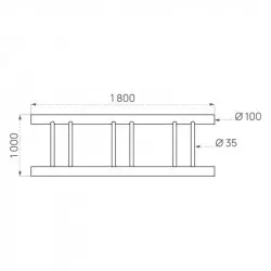 Dimensions du support vélo sol en bois