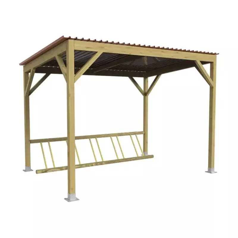 Abri vélos en bois traité autoclave classe 4