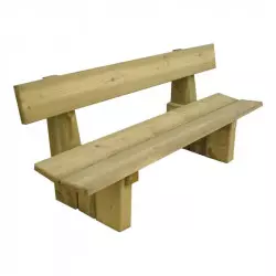 Banc public extérieur en bois pour collectivité