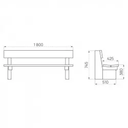 Dimensions du banc extérieur bois