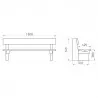 Dimensions du banc extérieur bois