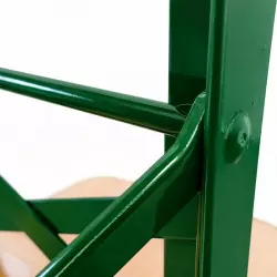 Piètement cornière vert ral 6005 pour table et banc brasserie Bavière