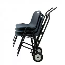 Chaise collectivités sur diable de transport