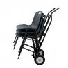 Chaise collectivités sur diable de transport