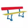 Banc scolaire en PEHD multicolore Banc scolaire en PEHD multicolore