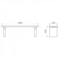 Dimensions de la banquette en bois