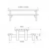 Dimensions de la table pique-nique en bois