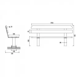 Schéma du banc public Los Angeles