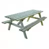 Table avec bancs en bois pique-nique