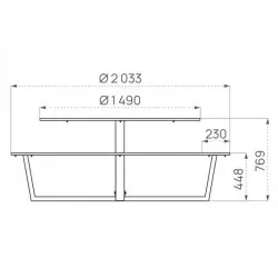 Dimensions de la table de pique nique ronde Dimensions de la table de pique nique ronde