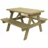 Table de pique-nique en bois pour enfant