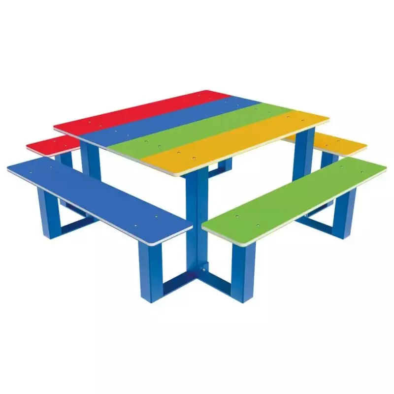 Table de pique-nique pour enfant en PEHD coloré