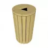 Poubelle publique en bois de 110 litres de contenance
