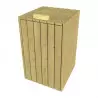 Corbeille publique en bois d'une contenance de 160 litres
