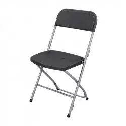 Chaise pliante en acier et polypro