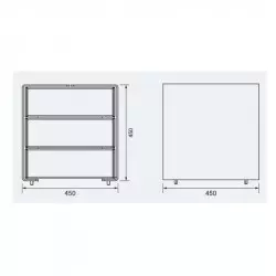 Dimensions de la jardinière en acier carrée