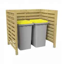 Cache poubelles en bois petit modèle