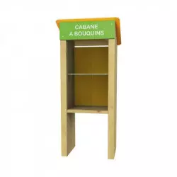 Cabane à livre en bois résineux traité classe 4