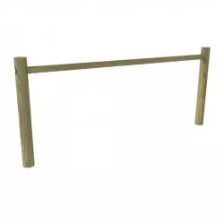 Barrière en bois de 3000 mm de long avec 1 lisse