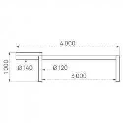 Dimensions de la barrière basculante en bois