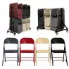 Lot de chaises pliantes avec chariot de transport