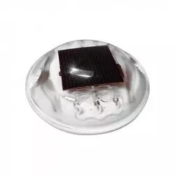 Plot routier solaire en polycarbonate blanc