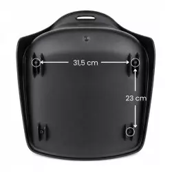 Dimensions des points de fixation de la coque