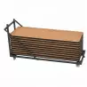 Chariot de rangement pour tables pliantes en bois