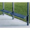 Bancs acier dans un abri bus
