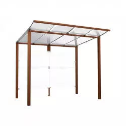 Abribus longueur 2500 mm aspect Corten