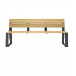 Banc de ville en acier et bois