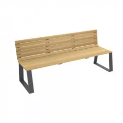 Banc urbain en métal et bois