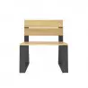 Banc individuel assise en bois et structure acier Banc individuel assise en bois et structure acier