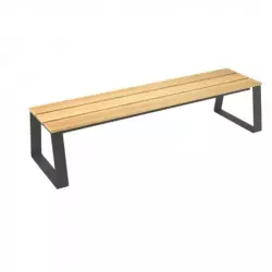 Banquette extérieure métallique et bois