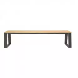 Banquette urbaine en acier et en bois certifié